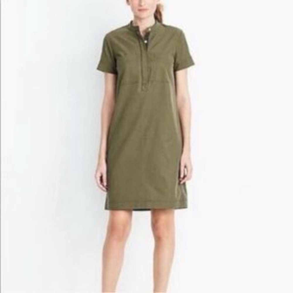 J. Crew Army Green Shirt Mini Dress Small
